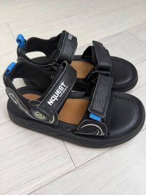 Kids Black and Blue Adjustable Sport Sandals